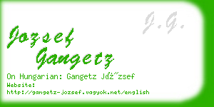 jozsef gangetz business card